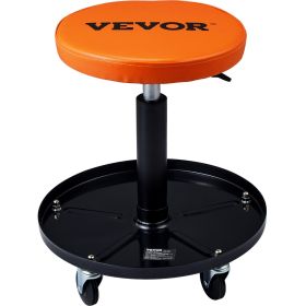 VEVOR Mechanic Stool, 250 LBS Rolling Pneumatic Creeper Garage/Shop Seat, Adjustable Height 22 in-28 in Padded Rolling Workshop Stool with Tool T