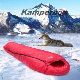 Kamperbox Sleeping Bag Camping Winter Sleeping Bag Ultralight Sleeping Bag Camping Sleeping Ultralight Camping - Red